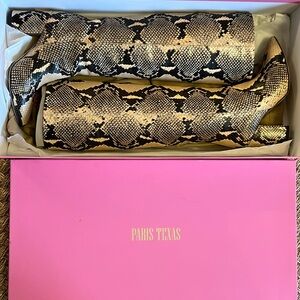 Paris Texas tall boots EU 36- beige and black python. Lightly used, worn twice